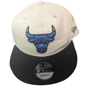 New Era 9Fifty Chicago Bulls Motosports IV‎ Hat Snapback Faux Leather NBA One Sz